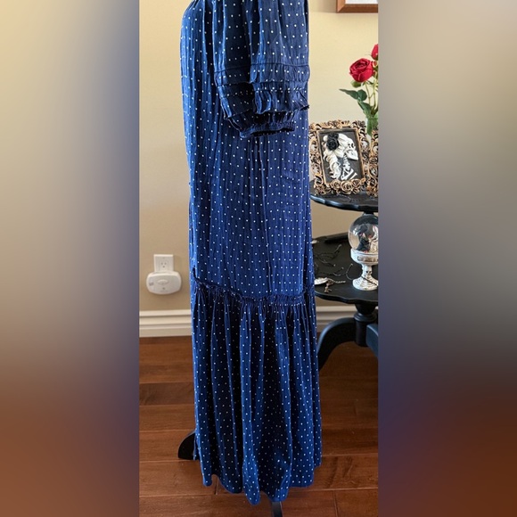Apiece Apart Blue Off-Shoulder Midi Dress - Picture 10 of 12
